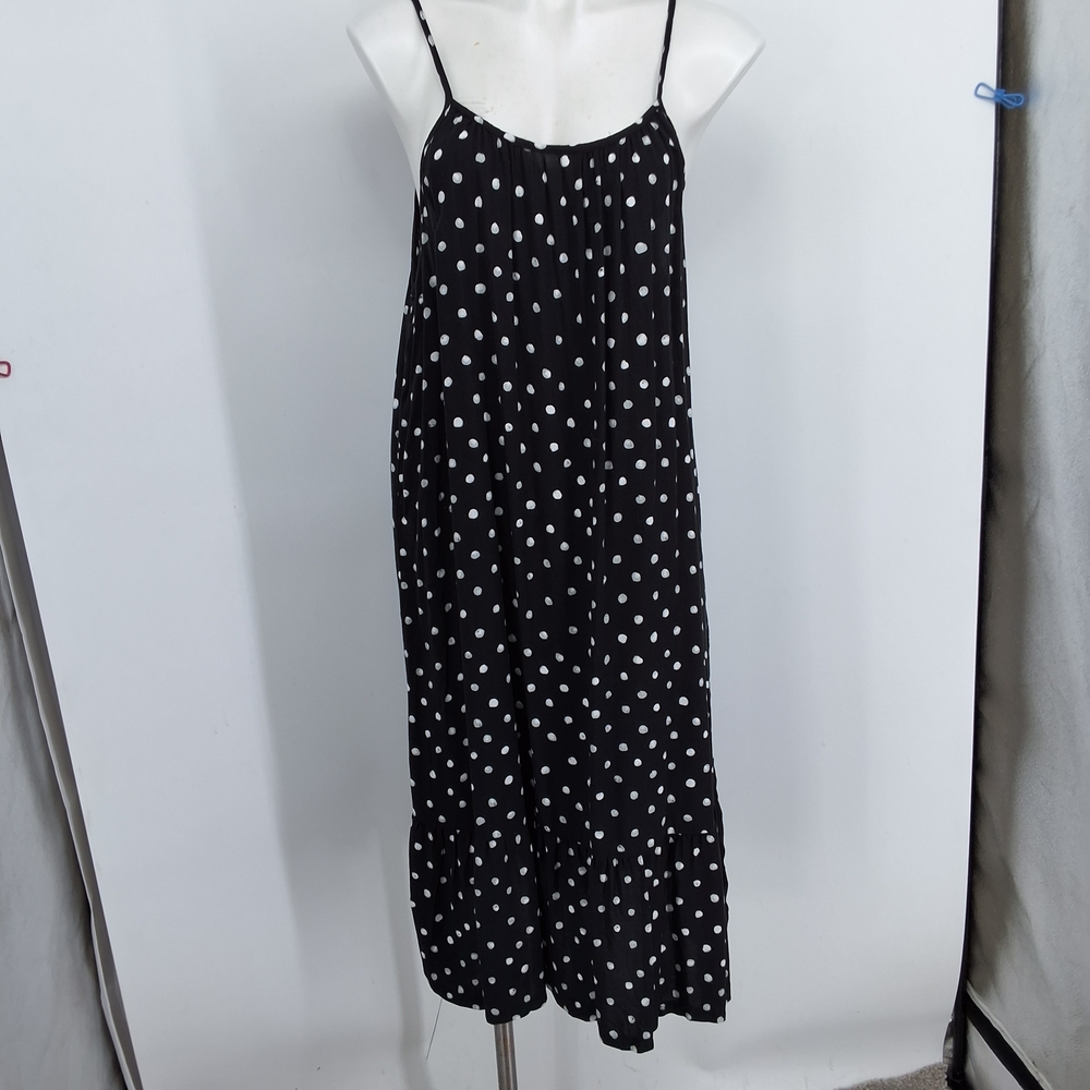 Peyton & Parker Xl Black Polka Dot Midi Dress